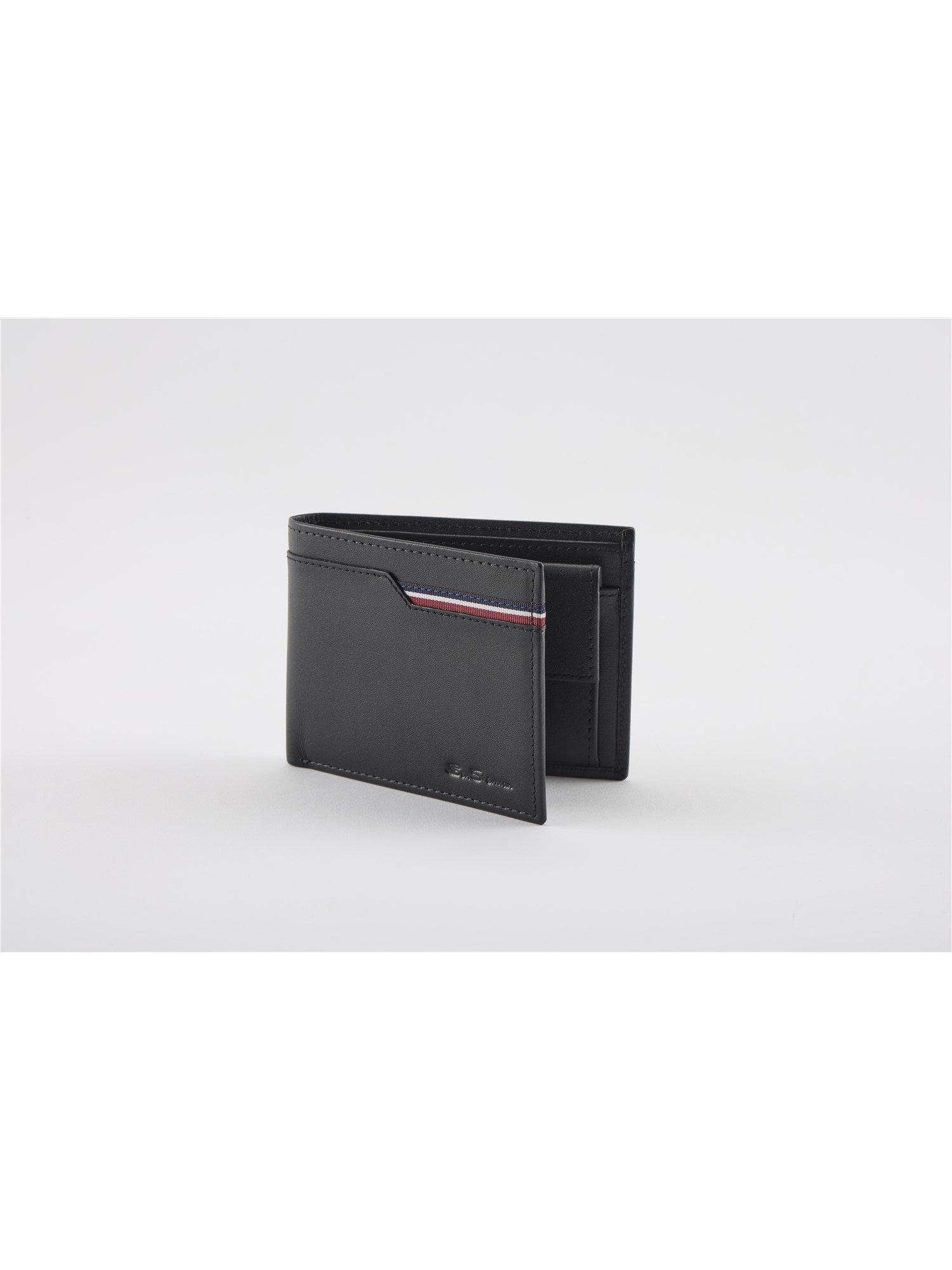 Panel Stripe Tape Billfold Leather Wallet