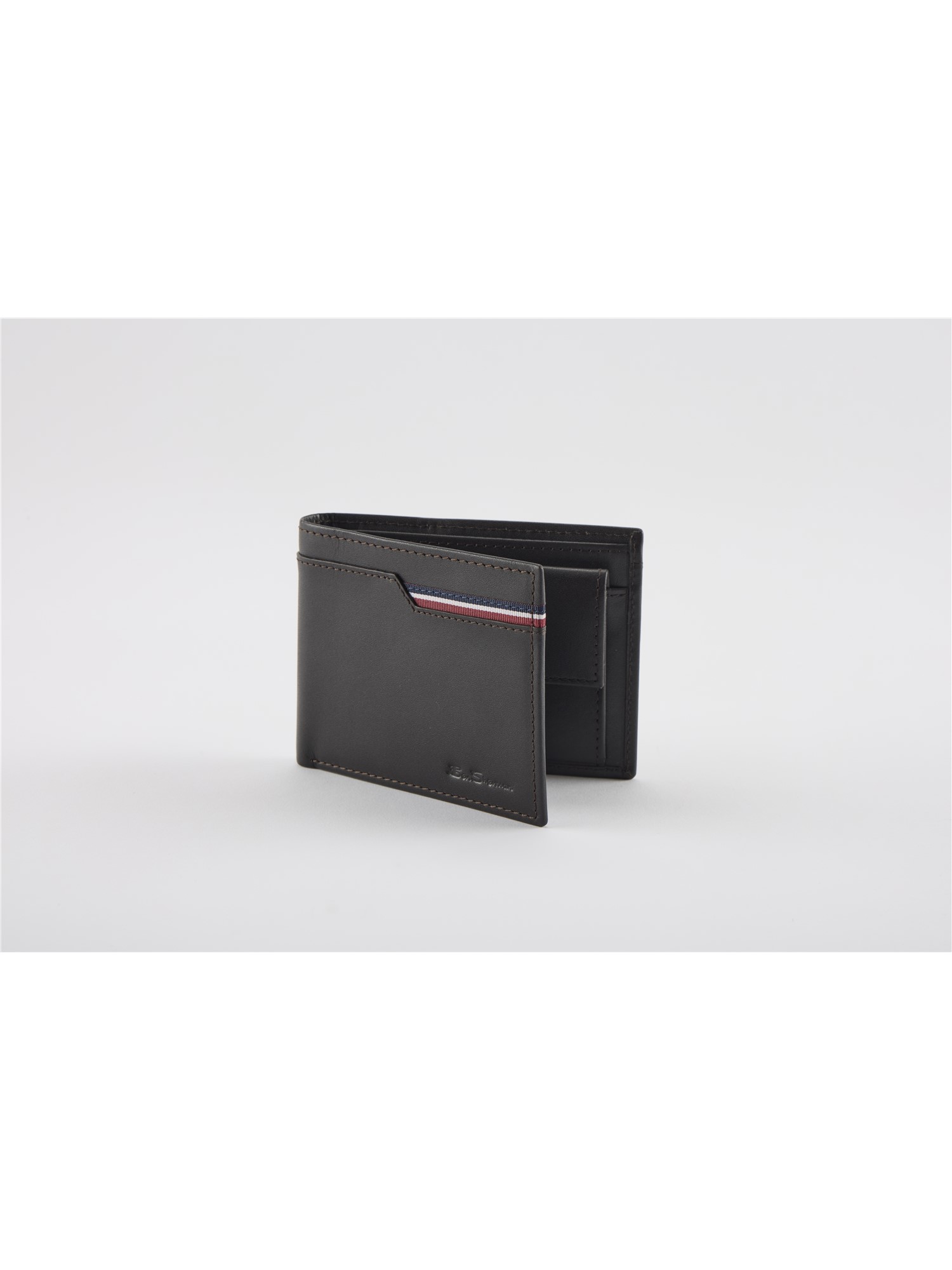 Panel Stripe Tape Billfold Leather Wallet