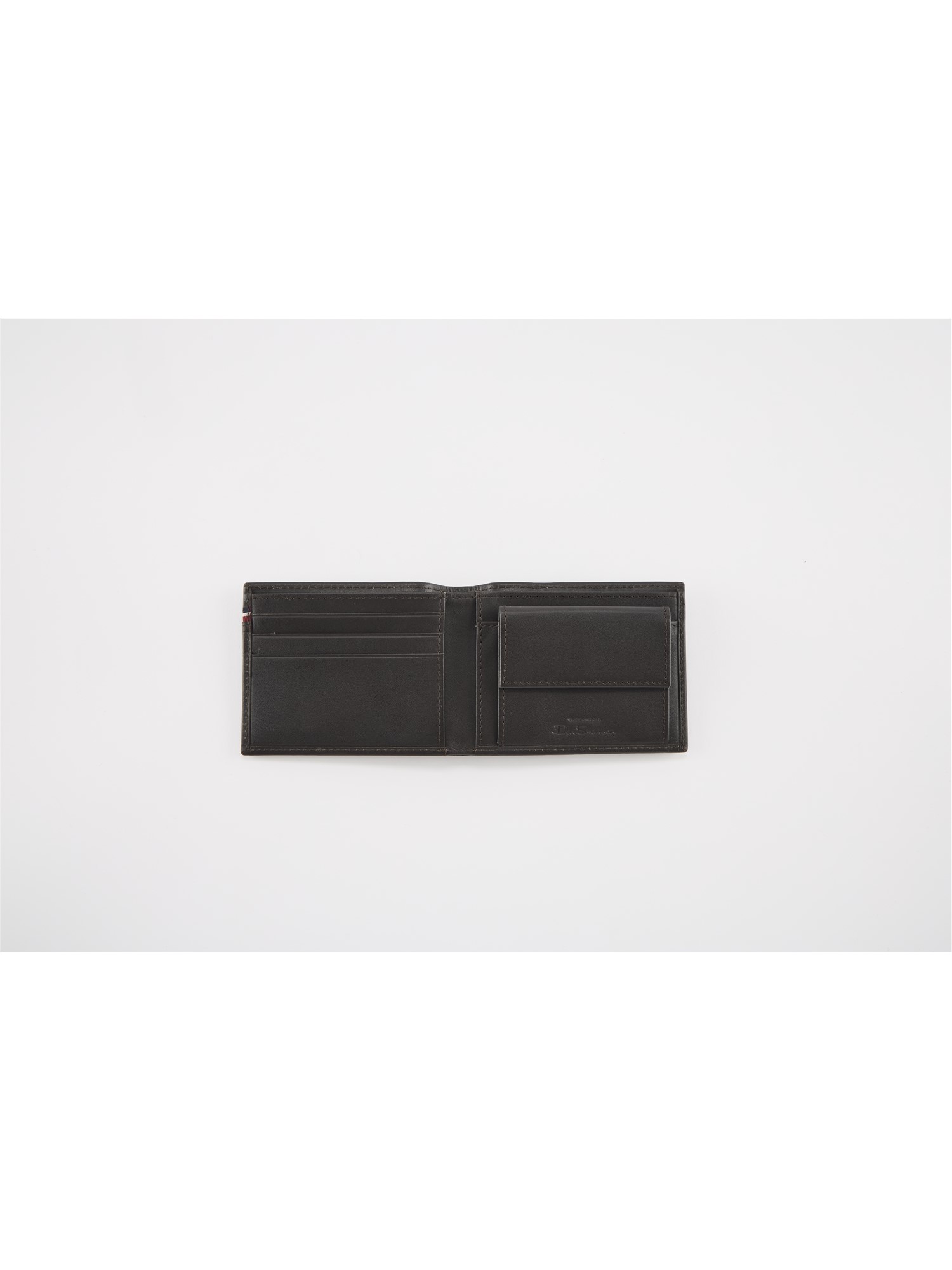 Panel Stripe Tape Billfold Leather Wallet
