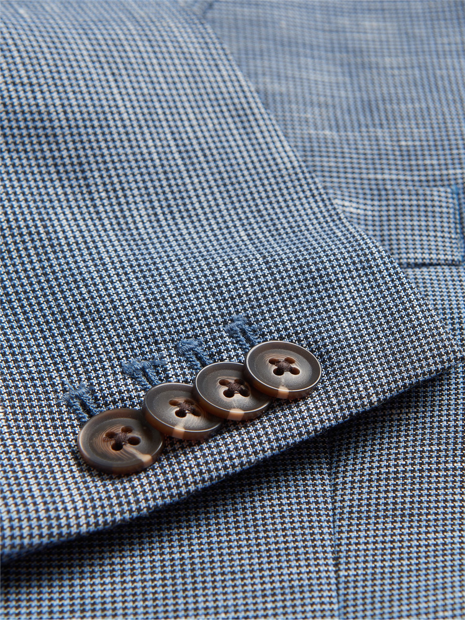 Puppytooth Linen Blend Blazer
