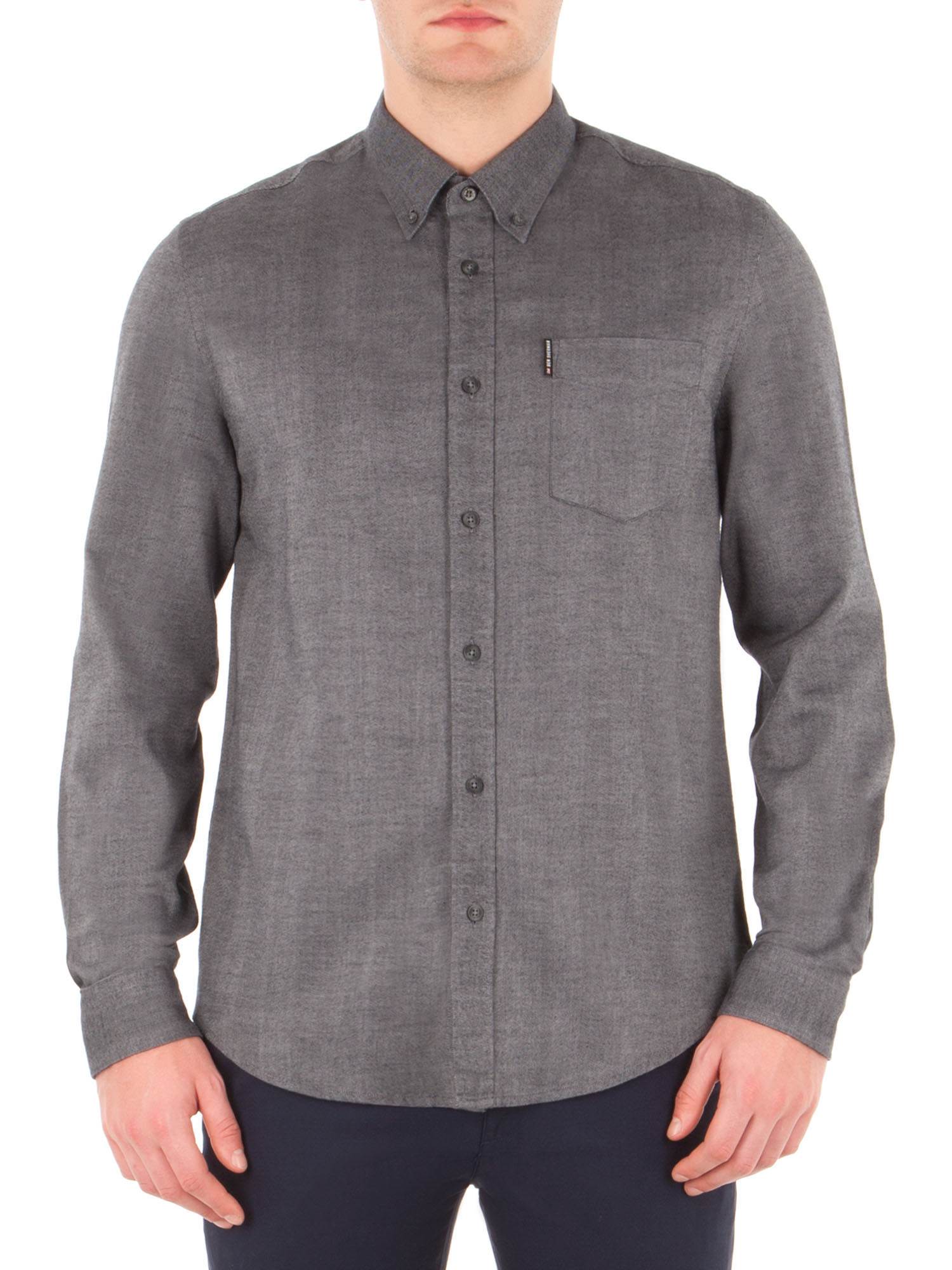 Long Sleeve Brushed Plain Shirt