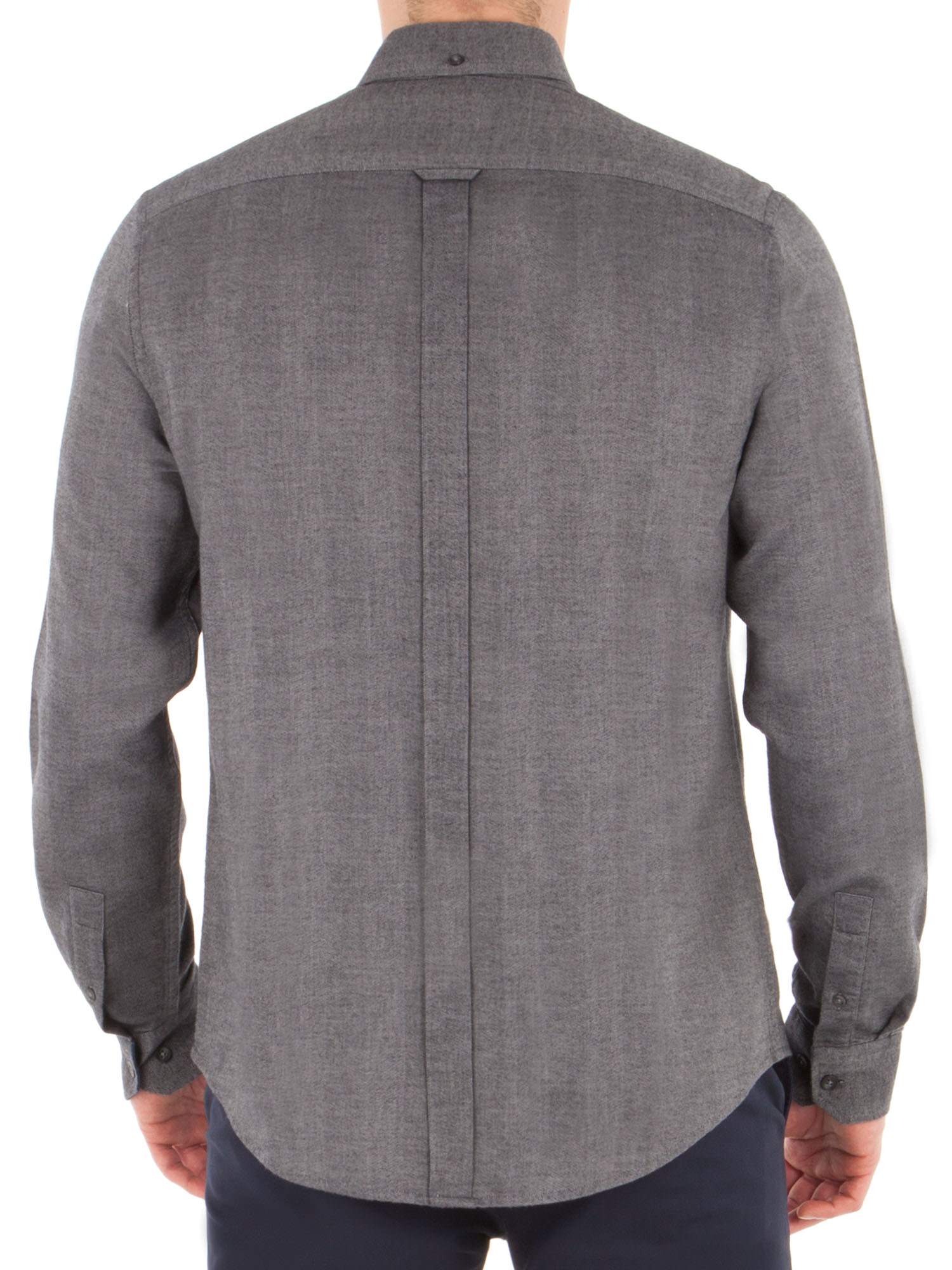 Long Sleeve Brushed Plain Shirt