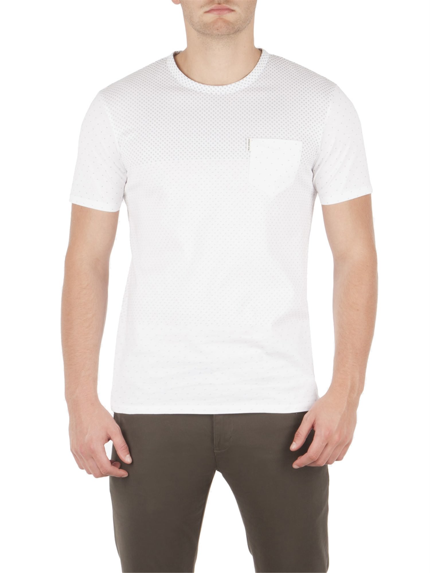 Blocked Micro Print T-Shirt