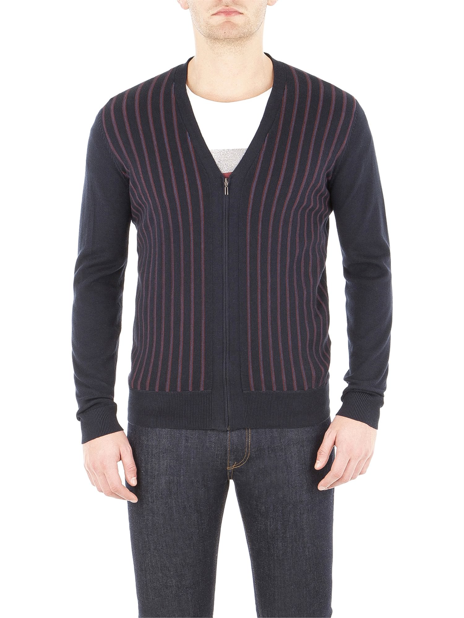Pinstripe Zip Cardigan - Ben Sherman UK