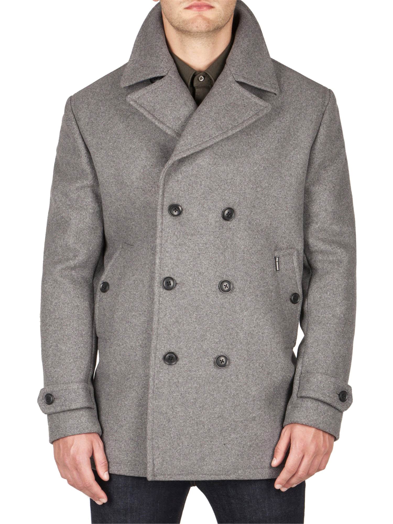 Nautica Lana Melton Peacoat – Cappotto Classico Uomo Con Bottoni, Lungo, Colore Blu Scuro
