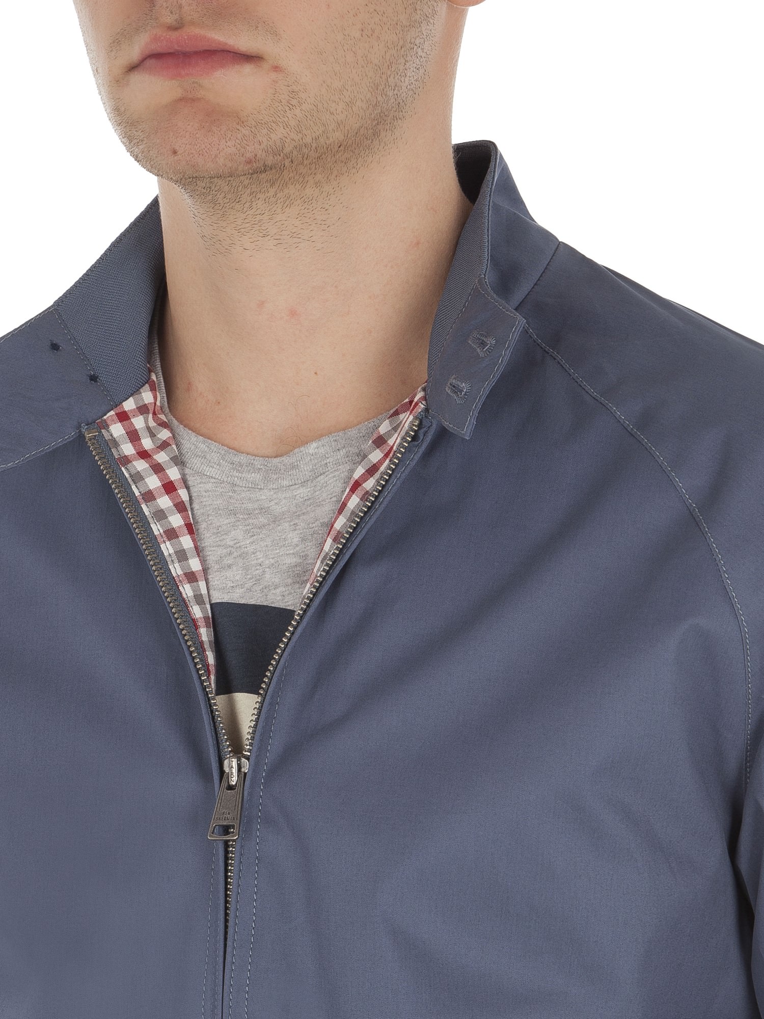 Blue Cotton Harrington Jacket