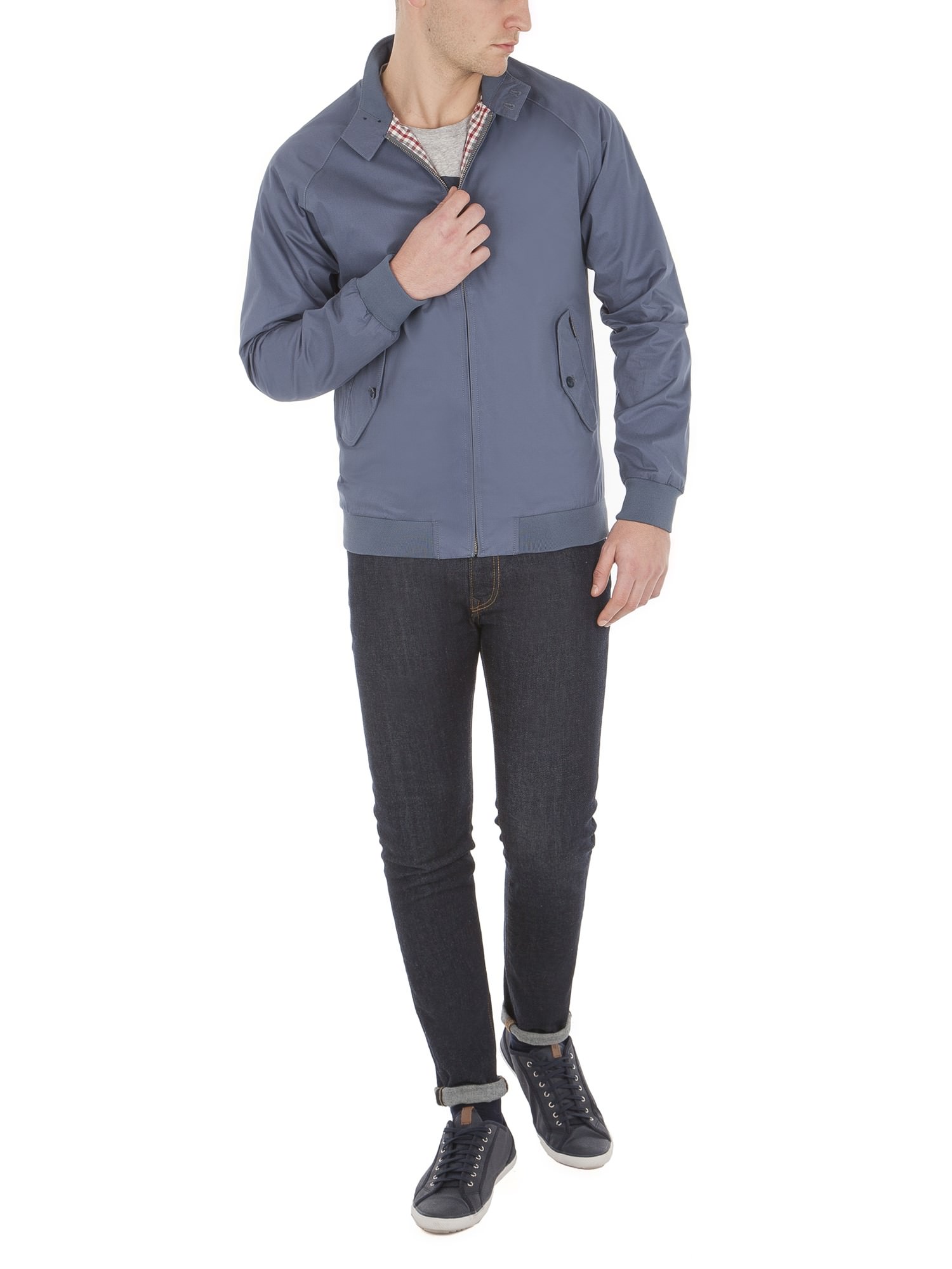 Blue Cotton Harrington Jacket