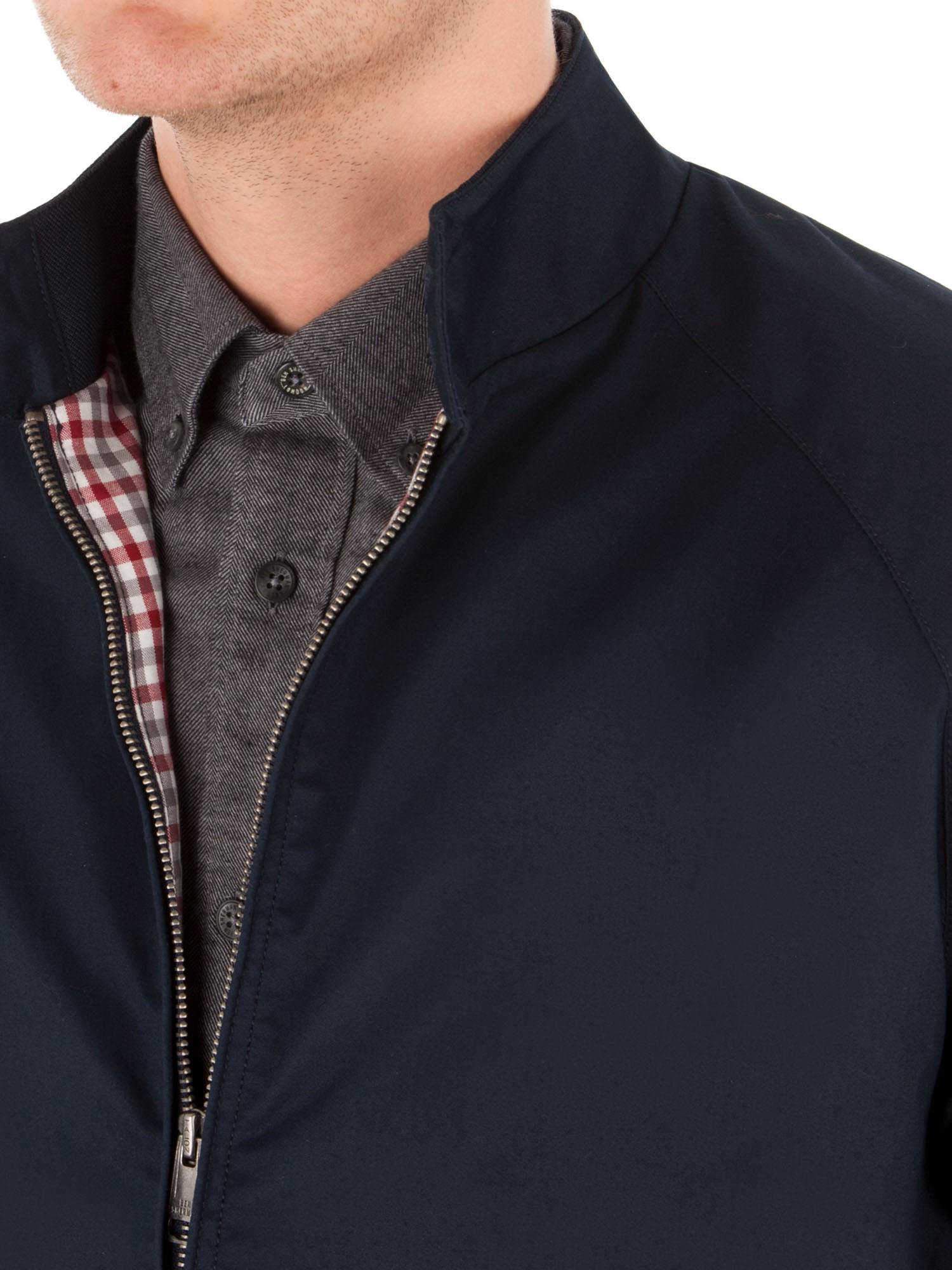 Navy Cotton Harrington Jacket