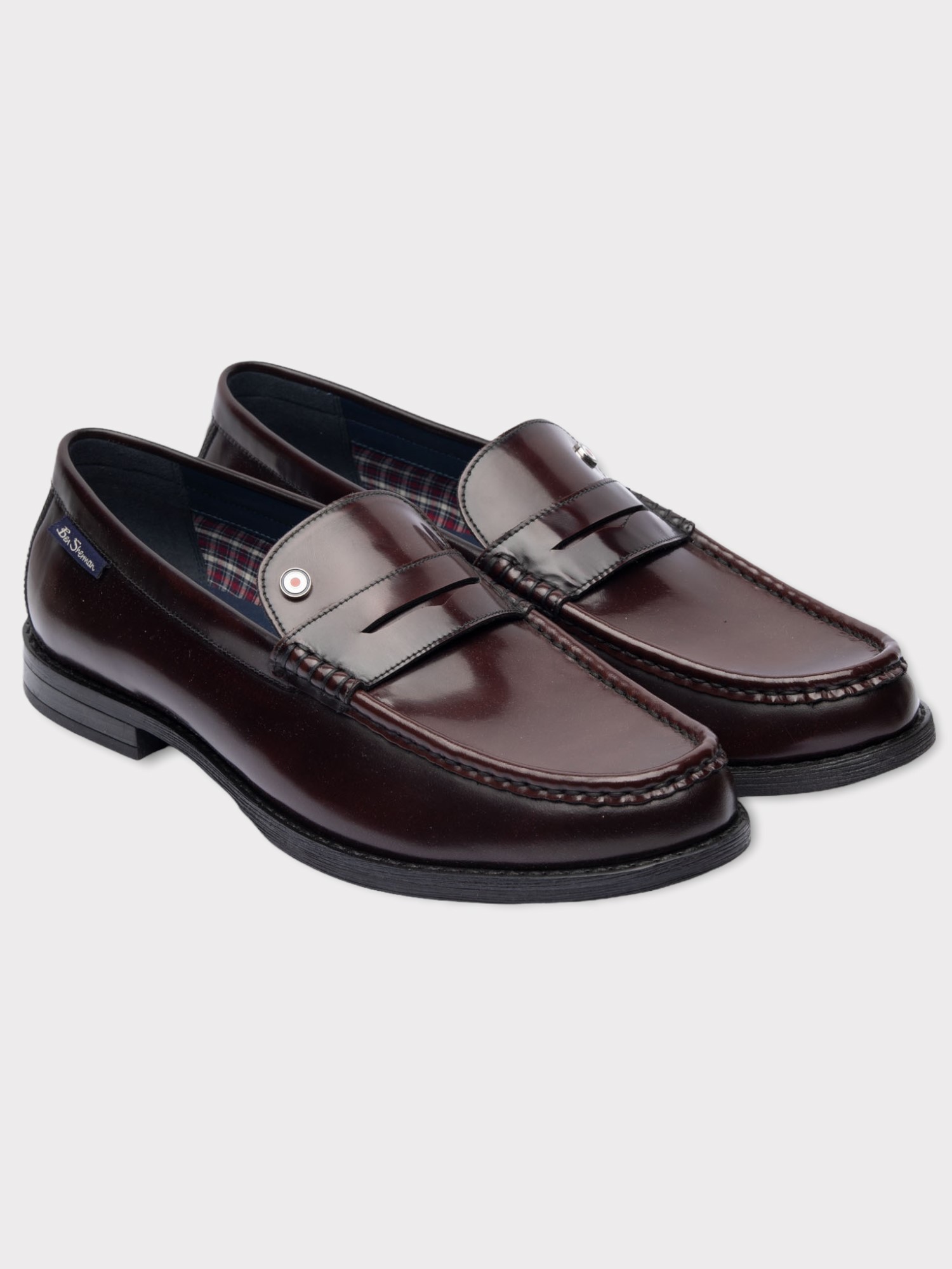 Burgundy Leather Loafer Shoes