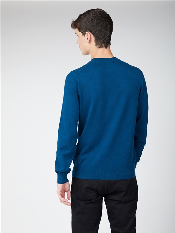 Textured Crew Neck Jumper