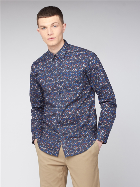 Long Sleeve Multicolour Floral Print Shirt