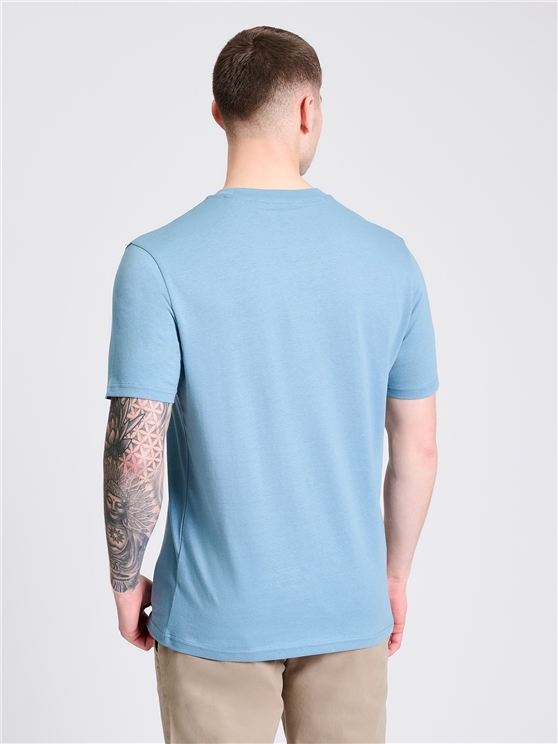 Embroidered Logo Tee in Petrol