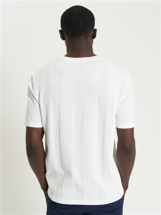 Textured Vertical Stripe Tee