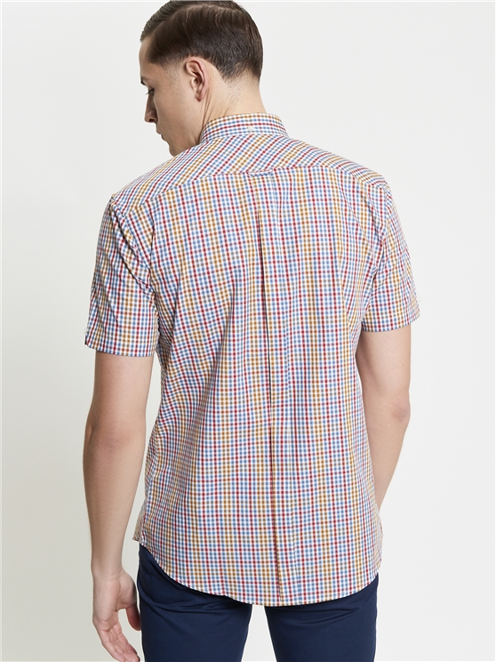 Short Sleeve Mini Gingham Shirt