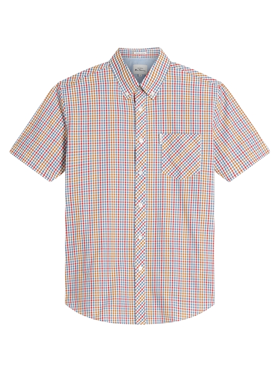 Short Sleeve Mini Gingham Shirt