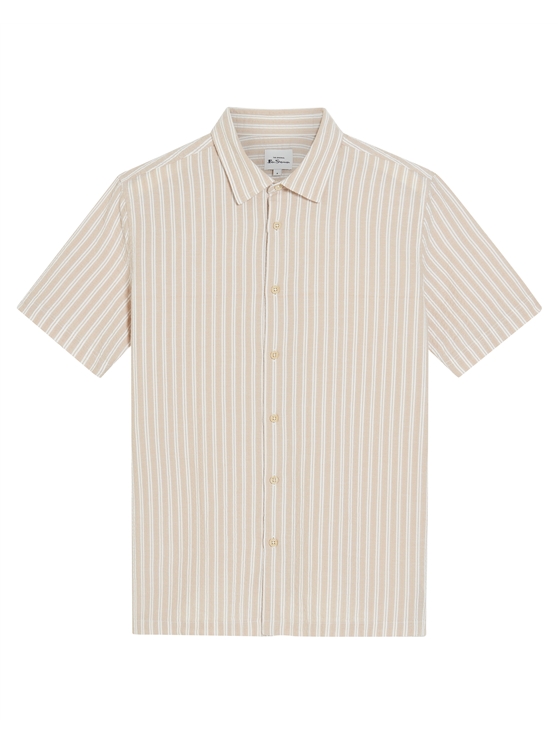 Short Sleeve Seersucker Stripe Shirt