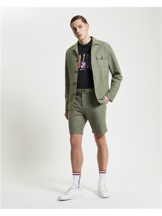 Linen Cotton Drawcord Shorts