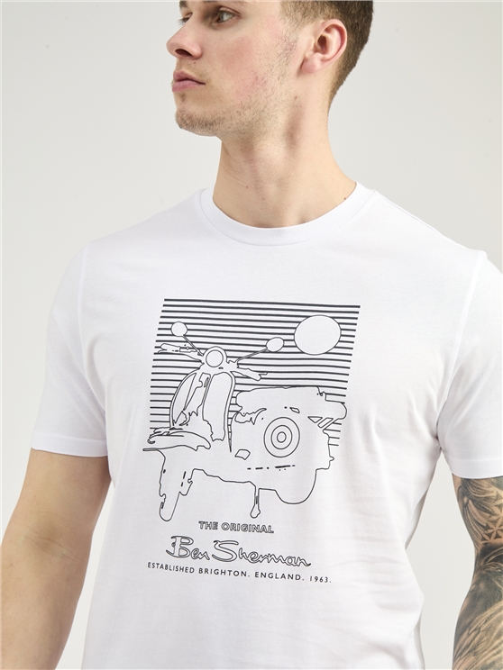 Summer Scooter Print Tee
