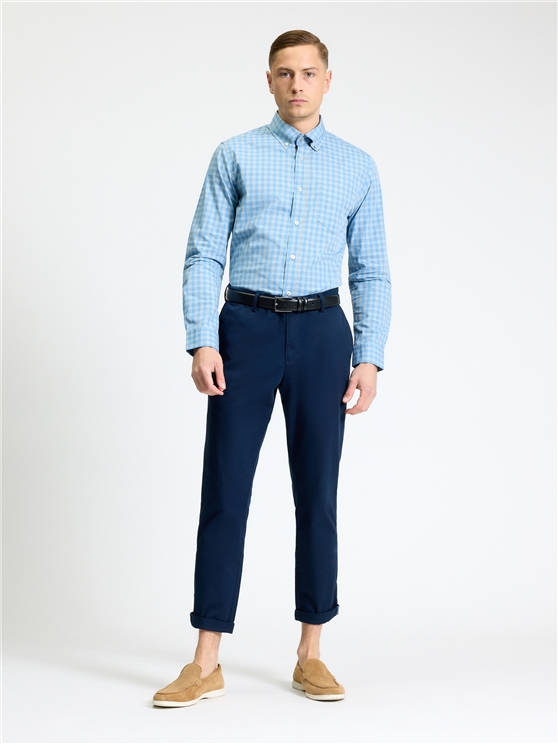 Long Sleeve Linear Gingham Shirt