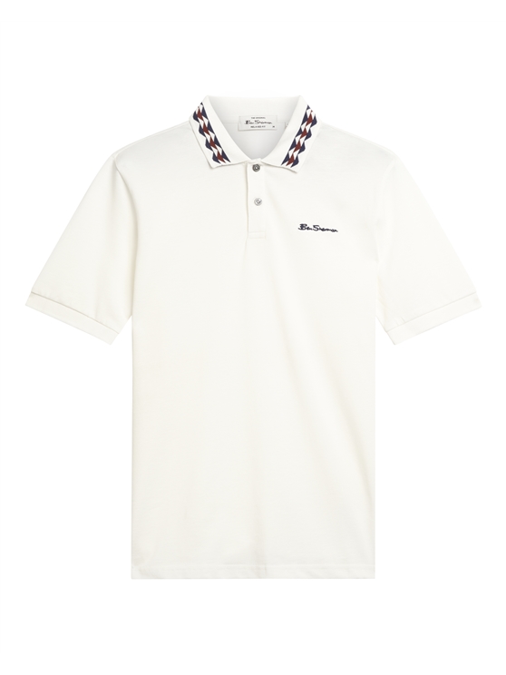 Collar Interest Polo in Snow White