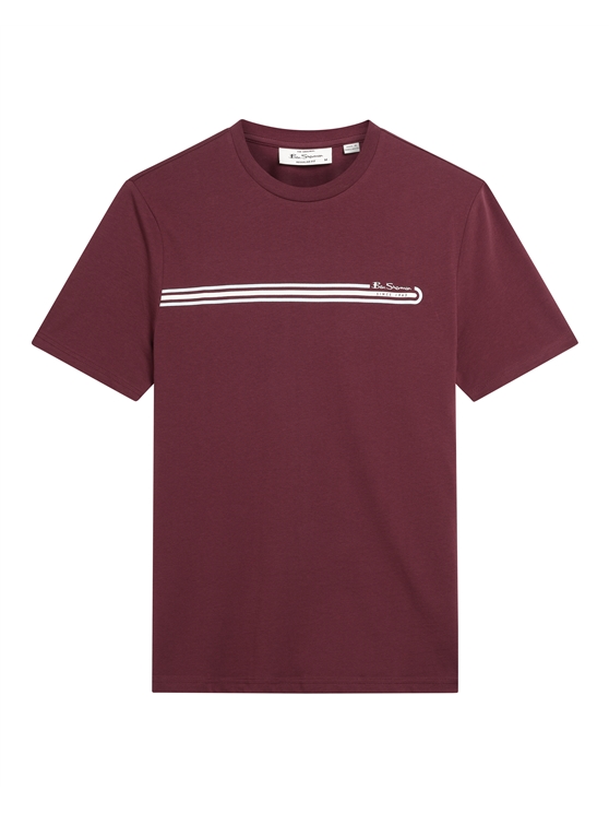 Core Stripe Tee in Aubergine