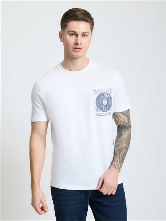 Ocean Record Tee in White