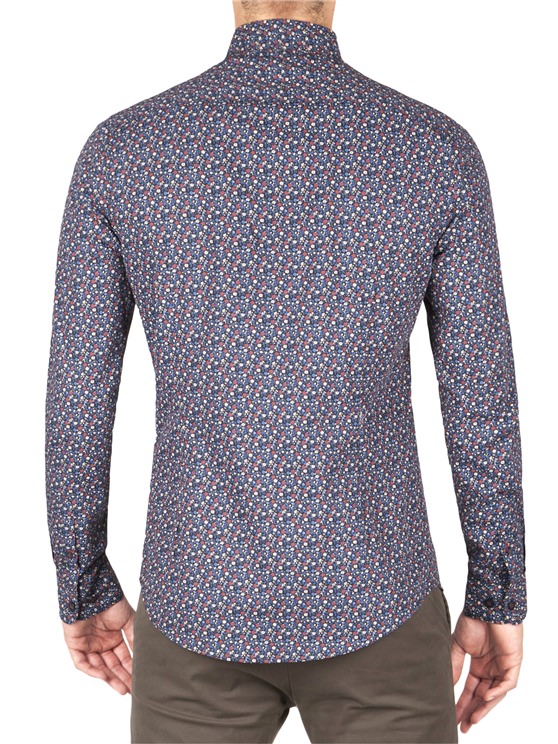 Slim Fit Micro Floral Shirt